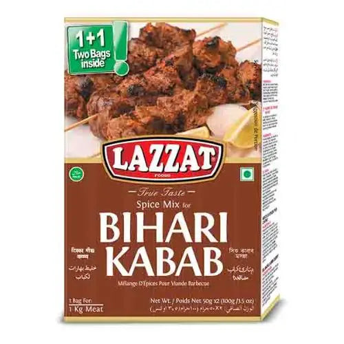 Lazzat Behari Kabab Masala – Premium Spices for Juicy and Flavorful Behari Kebabs
