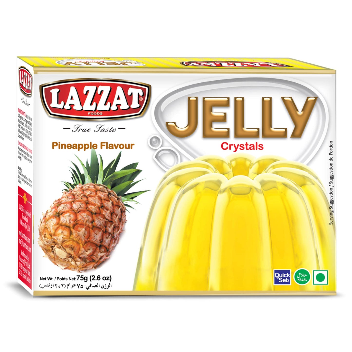 Pineapple Crystal Jelly Mix - Tropical pineapple flavored jelly mix.