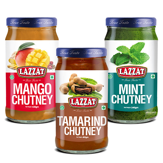 Lazzat Chutney Pack of 3 – 400g Each