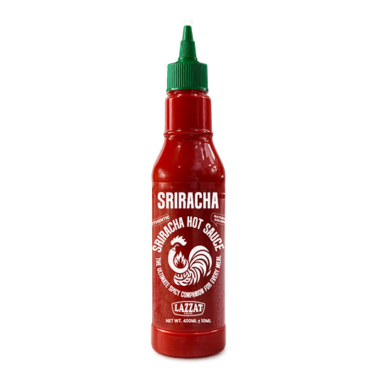 Lazzat Sriracha Hot Sauce 400ml authentic Thai style spicy chili garlic sauce squeeze bottle