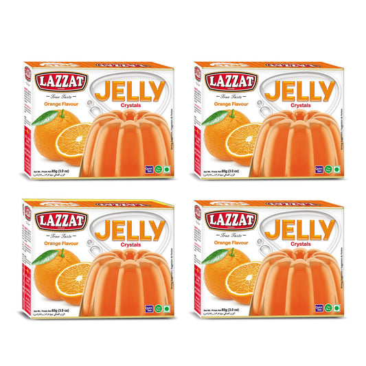 Crystal Jelly Pack of 4 (Orange) - 85g x 4